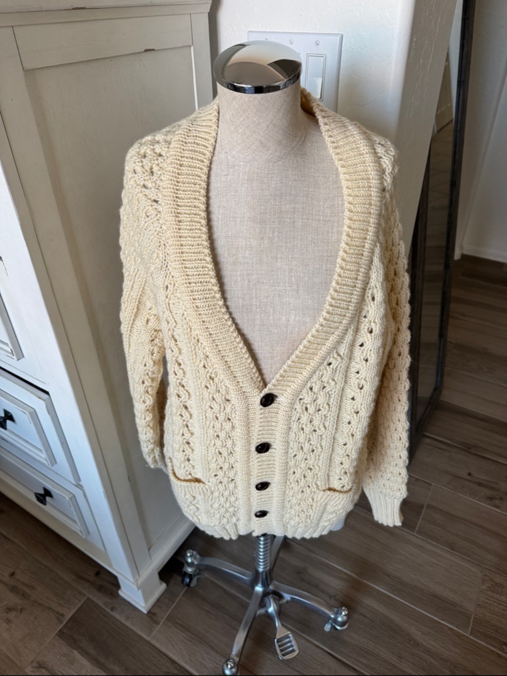 Vintage Slieve League XL handloomed in Ireland cardigan sweater